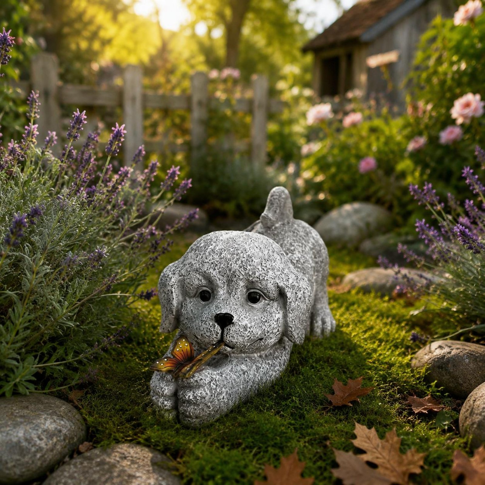 Solar Dog Statue Resin Craft S - Resin Crafts 评论和价格