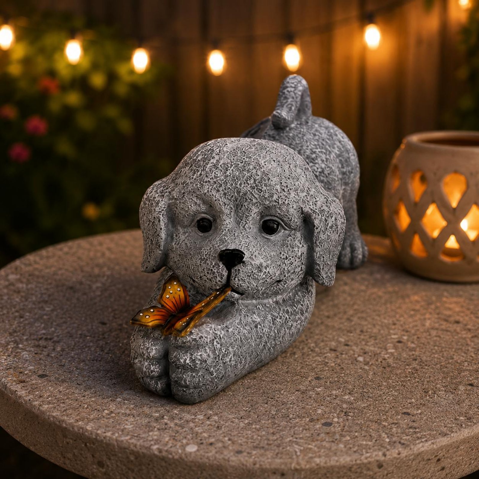 Solar Dog Statue Resin Craft S - Resin Crafts 评论和价格