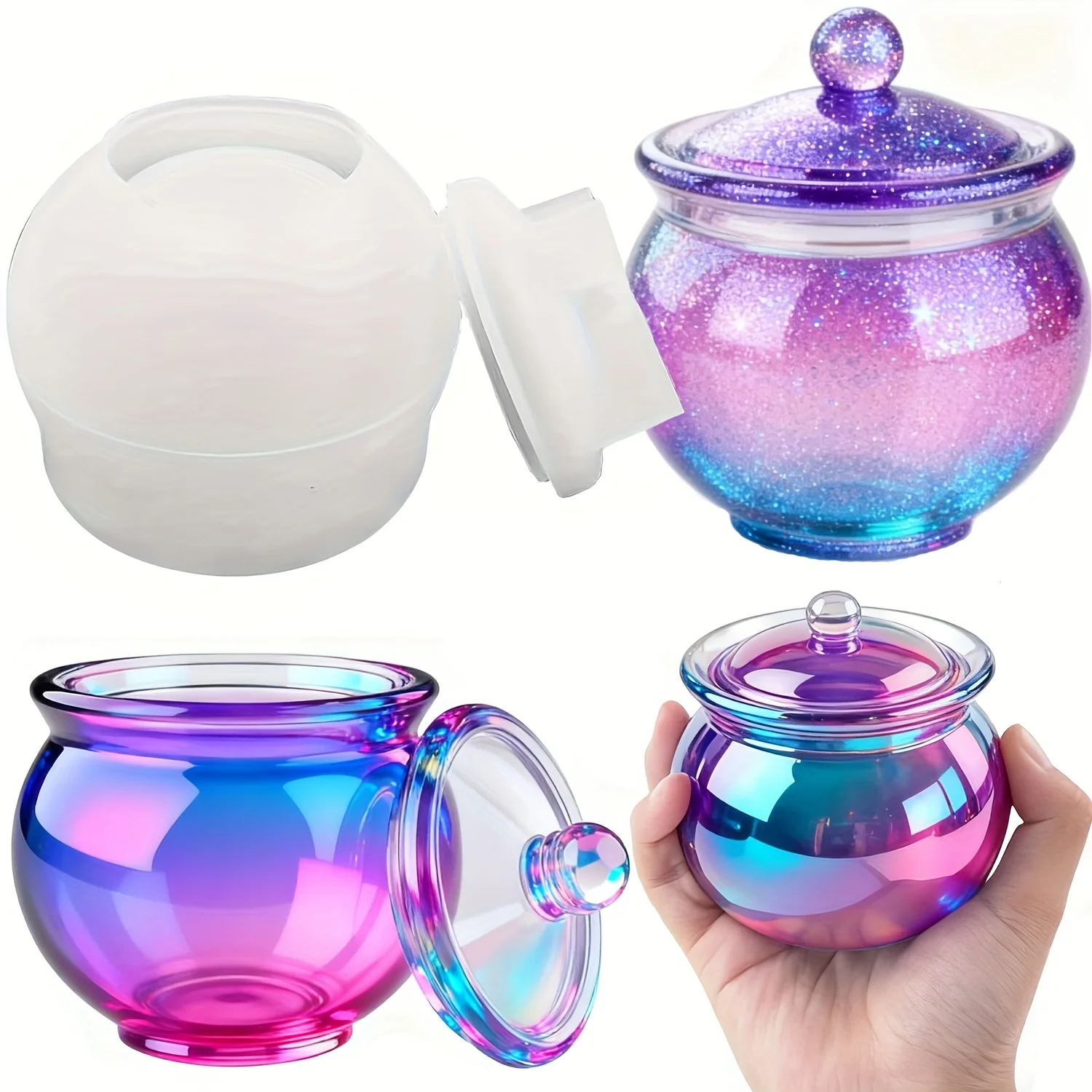 1 set of round resin can molds - Resin Jewelry Kit 评论和价格
