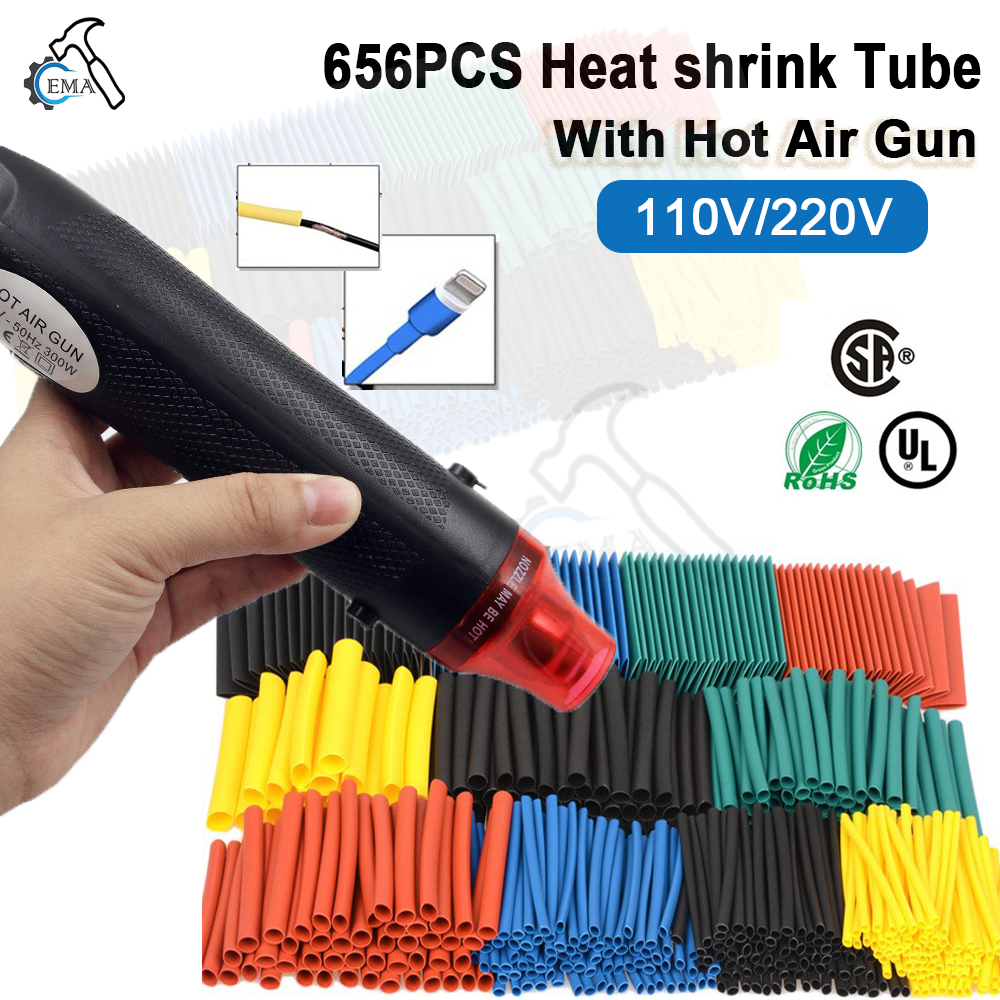 656/1060pcs Heat Shrink Tube W - Heat Gun Small 评论和价格