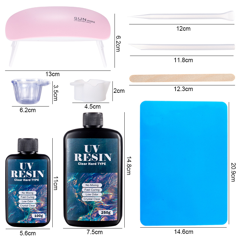 100g/250g Clear UV Resin Hard  - Epoxy Uv Resin Kit 评论和价格