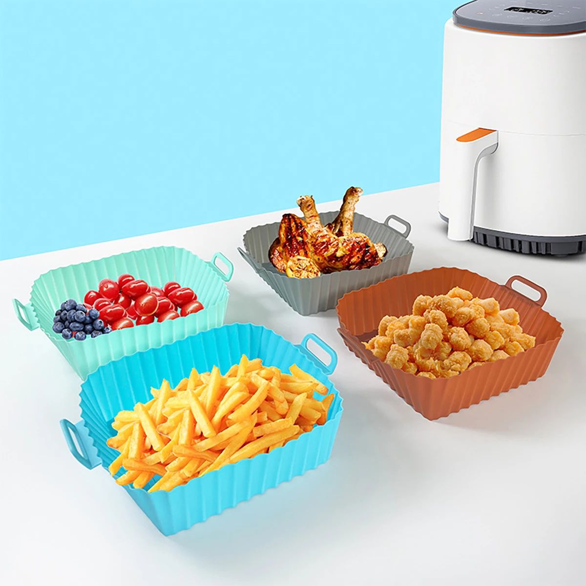 Silicone Fryer Mold Air Fryer  - Silicone Mold Tray 评论和价格