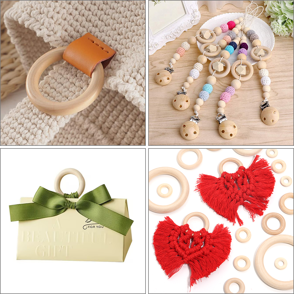 2-10pcs/lot Round Natural Wood - Wood Ring Blank 评论和价格