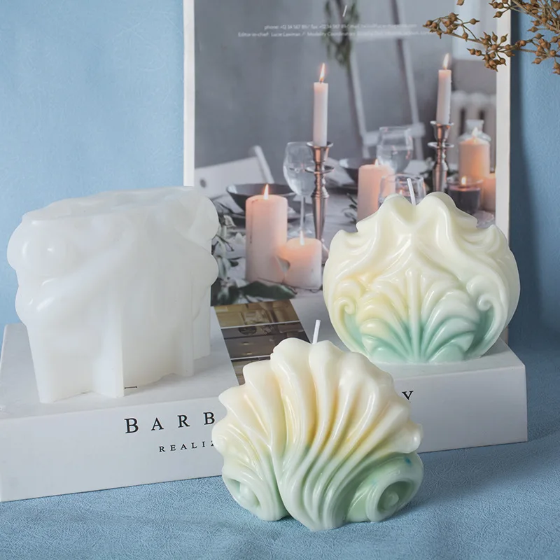 Ocean Shell Candle Silicone Mo - Resin Ocean Wave Mold 评论和价格
