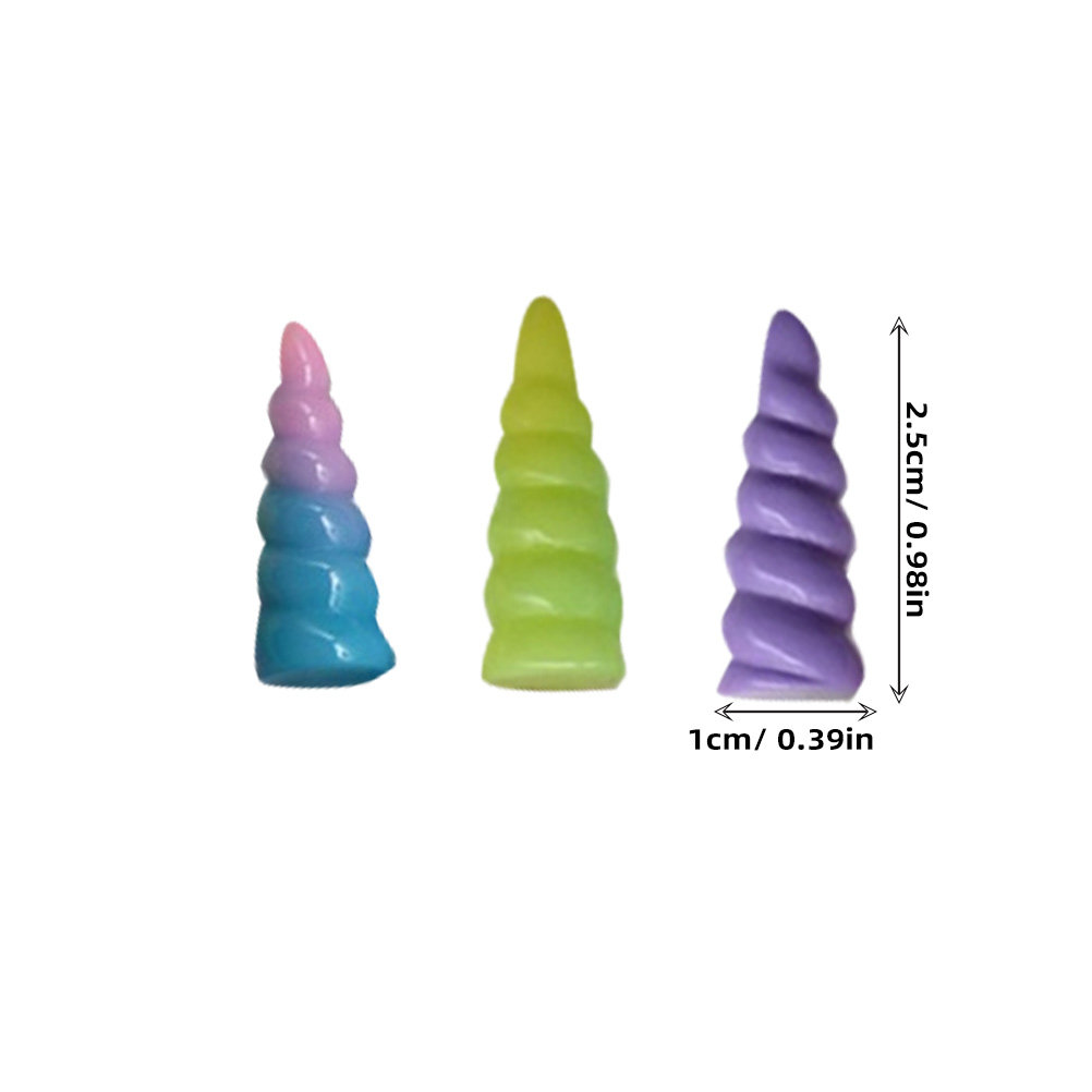 10Pcs Unicorn Horn Resin Spira - Resin Crafts 评论和价格